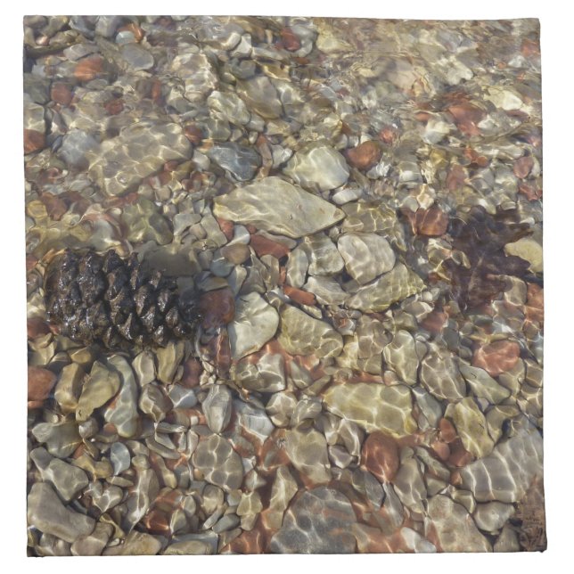 Pebbles in Taylor Creek Nature Photography Cloth Napkin (Front)