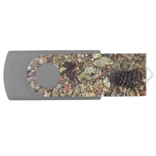 Pebbles in Taylor Creek Nature Photography Flash Drive (Front)