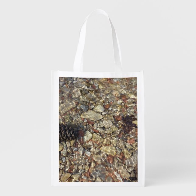 Pebbles in Taylor Creek Nature Photography Grocery Bag (Front)