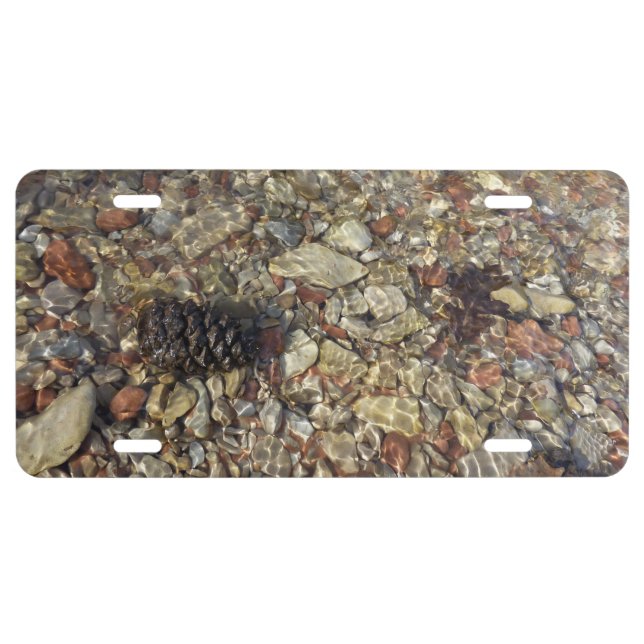 Pebbles in Taylor Creek Nature Photography License Plate (Front)