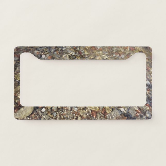Pebbles in Taylor Creek Nature Photography License Plate Frame (Front)