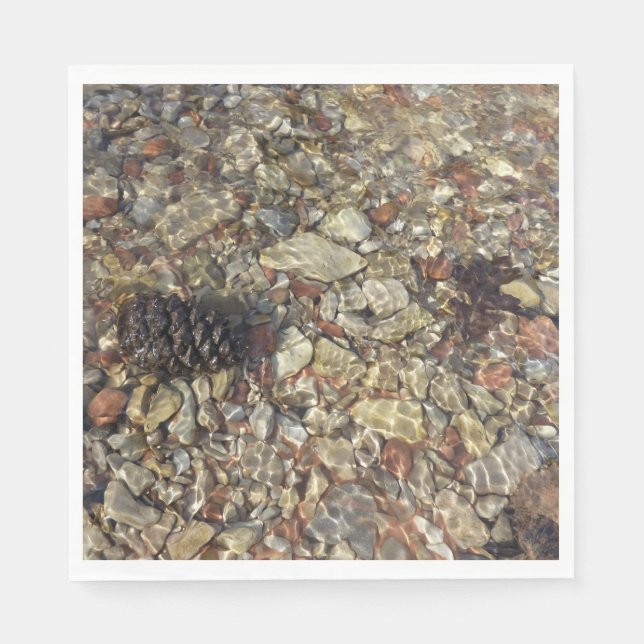 Pebbles in Taylor Creek Nature Photography Napkins (Front)
