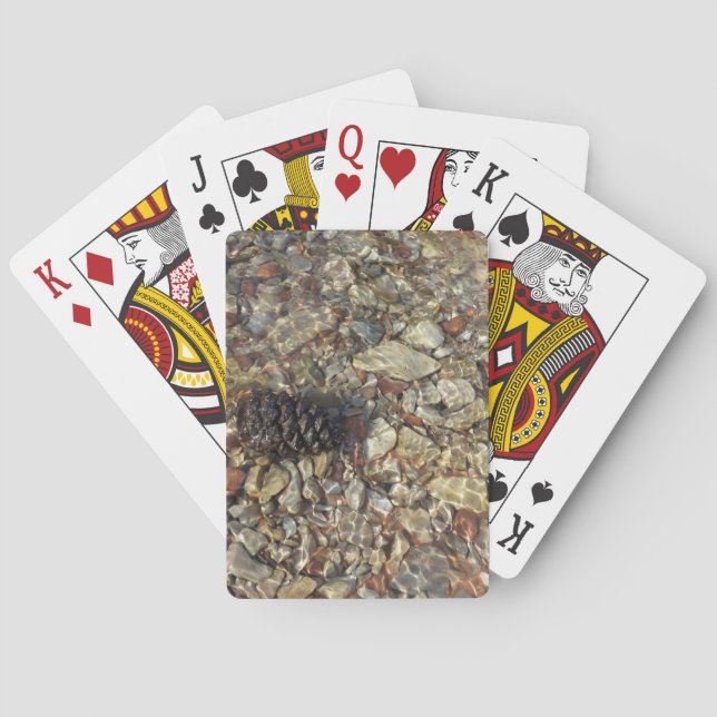 Pebbles in Taylor Creek Nature Photography Poker Cards (Back)