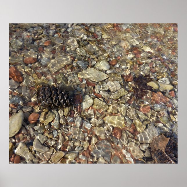 Pebbles in Taylor Creek Nature Photography Poster (Front)