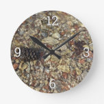 Pebbles in Taylor Creek Nature Photography Round Clock
