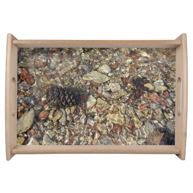 Pebbles in Taylor Creek Nature Photography Serving Tray (Front)