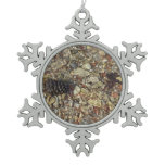 Pebbles in Taylor Creek Nature Photography Snowflake Pewter Christmas Ornament