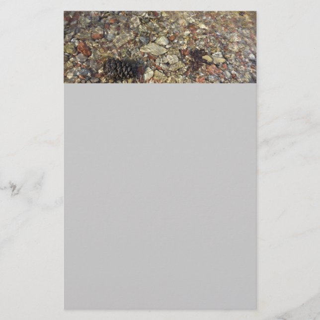 Pebbles in Taylor Creek Nature Photography Stationery (Front)