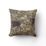 Pebbles in Taylor Creek Nature Photography Throw Pillow