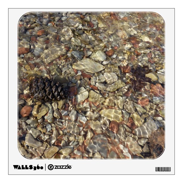 Pebbles in Taylor Creek Nature Photography Wall Sticker (Front)