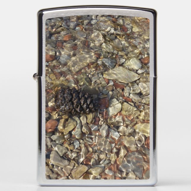 Pebbles in Taylor Creek Nature Photography Zippo Lighter (Front)