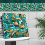 Pebbles Mosaic Art -Emerald and Gold Ceramic Tile<br><div class="desc">Pebbles Mosaic Art -Emerald and Gold</div>