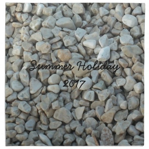 Pebbles on Beach Stone Photography Napkin