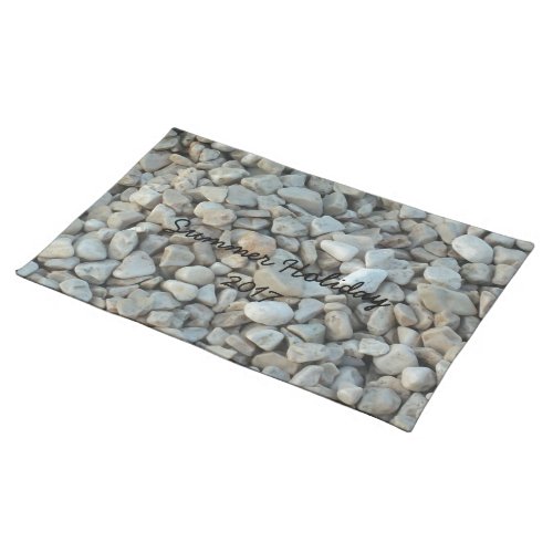 Pebbles on Beach Stone Photography Placemat