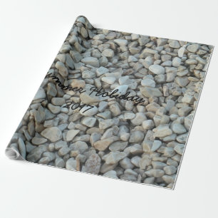 Pebbles on Beach Stone Photography Wrapping Paper