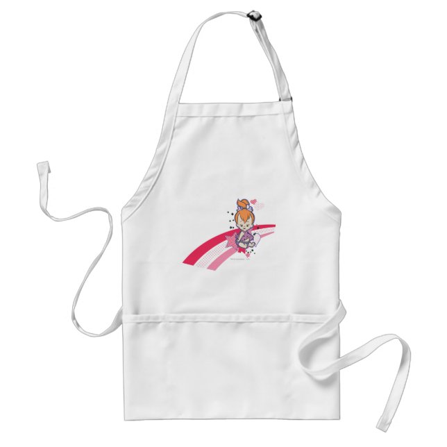 PEBBLES™ on Pink Rainbow Adult Apron (Front)