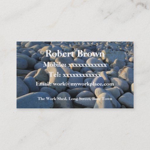 Customizable Pebbles on the Shore Business Card