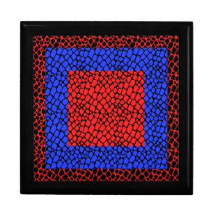 Pebbles Pattern 01.Red and Blue  Gift Box