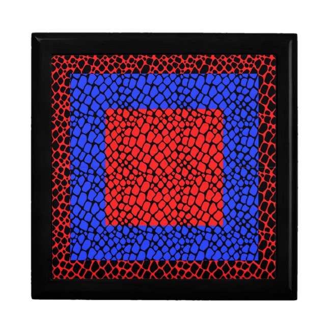 Pebbles Pattern 01.Red and Blue  Gift Box (Front)
