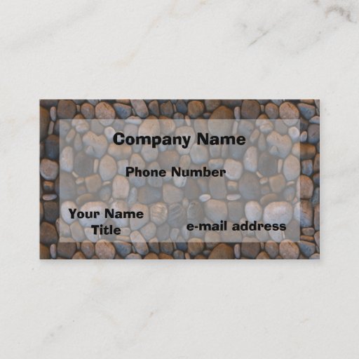 Customizable Pebbles Business Cards