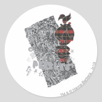 PEBBLES™ Punk Plaid Classic Round Sticker