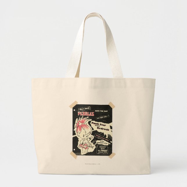 PEBBLES™ Punk Rock Legend Large Tote Bag (Front)
