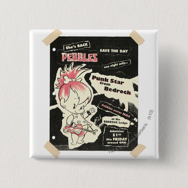PEBBLES™ Punk Rock Legend Pinback Button (Front)
