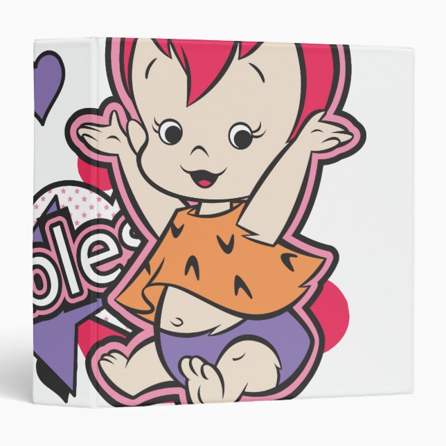PEBBLES™ Purple Heart 3 Ring Binder (Front/Spine)