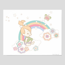 PEBBLES™ Rainbow and Flower Clouds Poster
