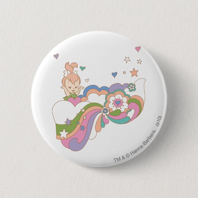 PEBBLES™ Rainbow Cloud Button (Front)
