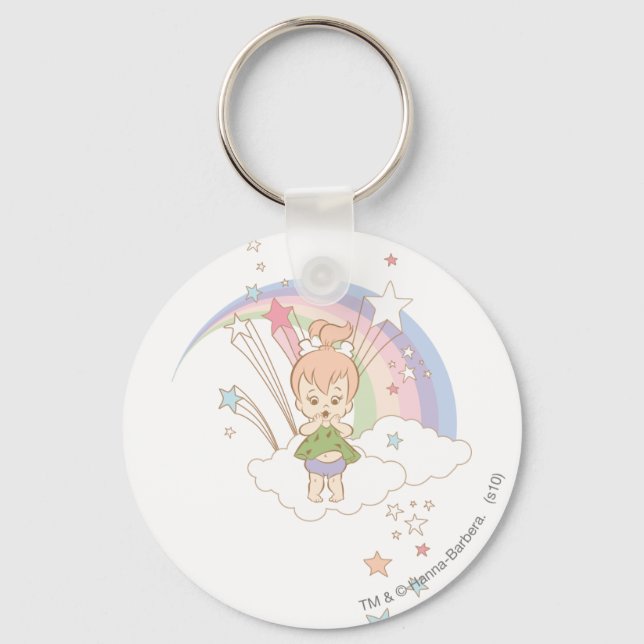 PEBBLES™ Rainbow Stars Keychain (Front)