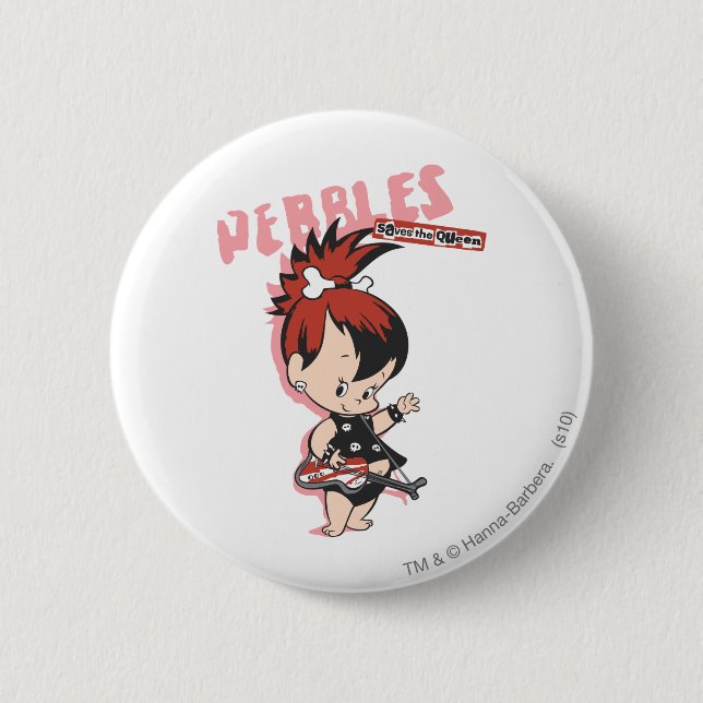 PEBBLES™ Rock Star Pinback Button (Front)