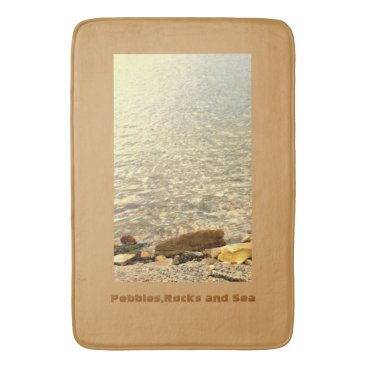 Pebbles,Rocks and Sea Bath Mat Pebbles,Rocks and Sea Bath Mat