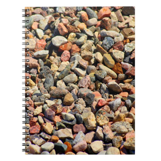 Pebbles rocks colorful texture notebook (Front)