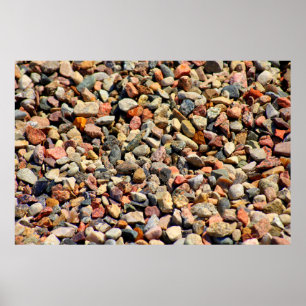 Pebbles rocks colorful texture poster