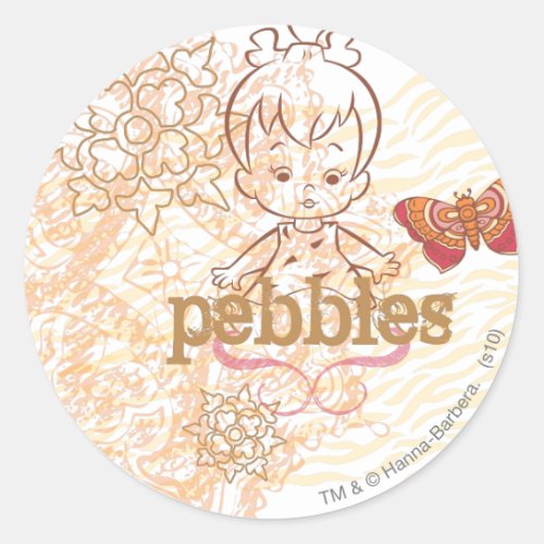 PEBBLES Sandy Design Classic Round Sticker