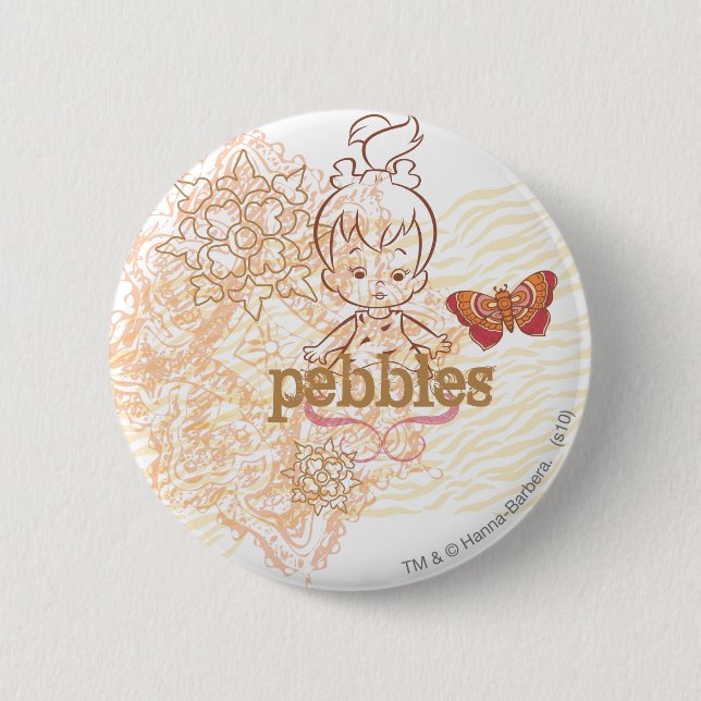 PEBBLES™ Sandy Design Pinback Button (Front)