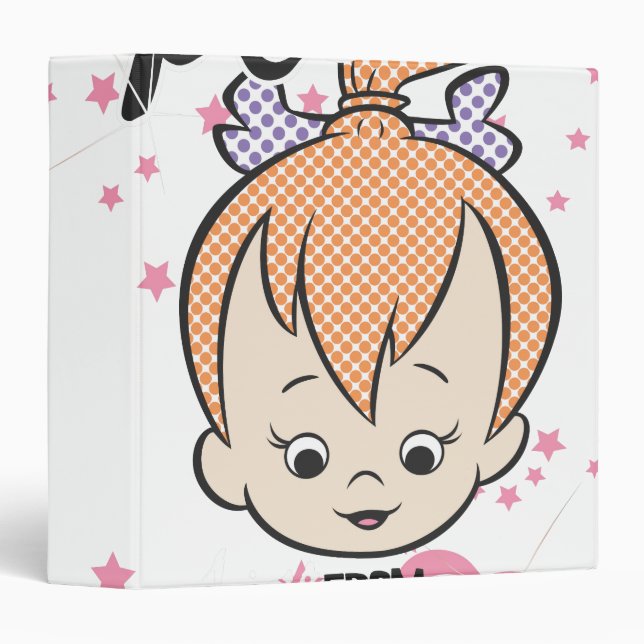 PEBBLES™ Stars and Hearts 3 Ring Binder (Front/Spine)