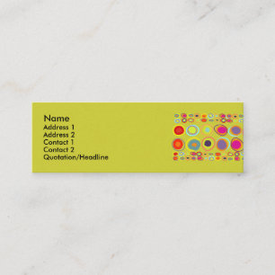 Pebbles, stones colorful skinny profile cards