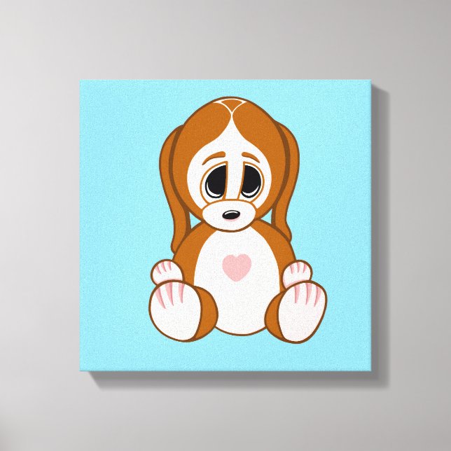 Pebbles the Puppy Canvas Print (Front)