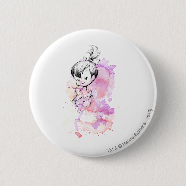 PEBBLES™ Watercolor Sketch Pinback Button (Front)