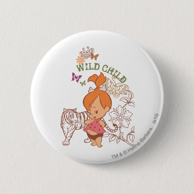 PEBBLES™ Wild Child Button (Front)