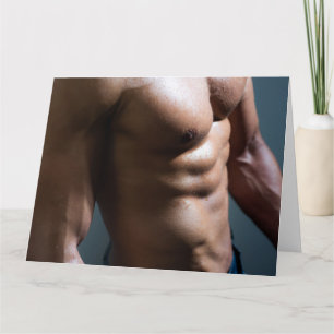 Pec Perfection Hot Guy Greetings Card