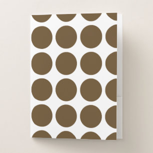 Pecan Neutral Dots Pocket Folder