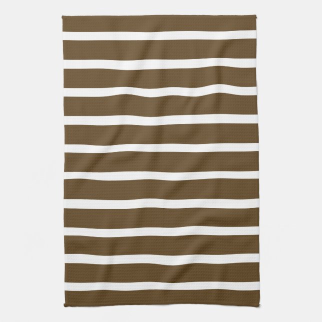 Pecan Neutral Stripes Towel (Vertical)