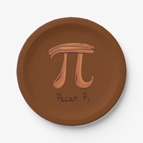 Pecan Pi Cute Math Pi Day Party Paper Plates