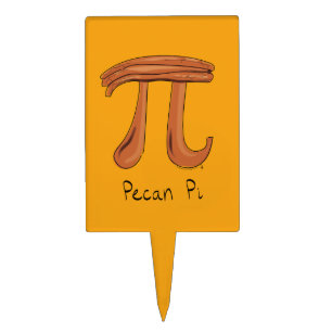 Pecan Pi Cute Math Pi Day Pie Decor or Cake Topper