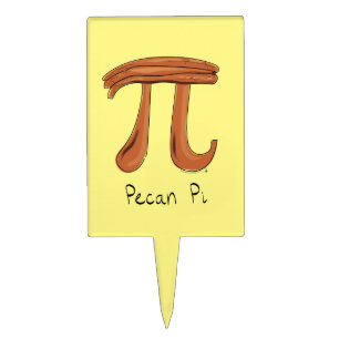 Pecan Pi Cute Math Pi Day Pie Decor or Cake Topper