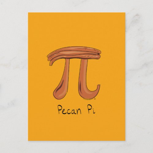 Pecan Pi Cute Math Pi Day Postcard