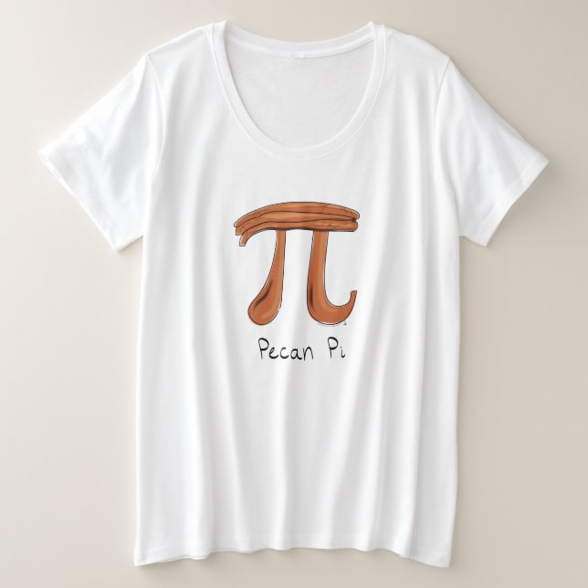 Pecan Pi Cute Math Pi Day Women's Plus Size Tshirt (Design Front)
